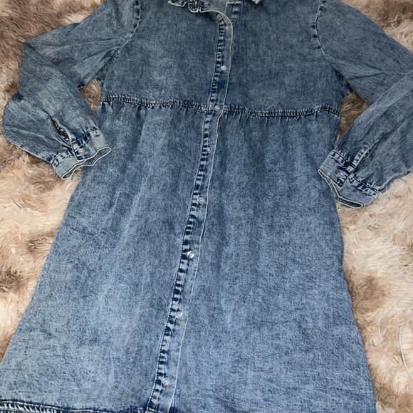 Dresses & Skirts - XL Women’s Denim Jean Long Sleeve Button Up Flowy Dress